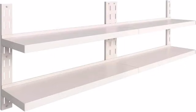 2 pz Mensole | Ripiano | Scaffale Galleggianti a 2 Livelli in Acciaio Inox 240x30 cm