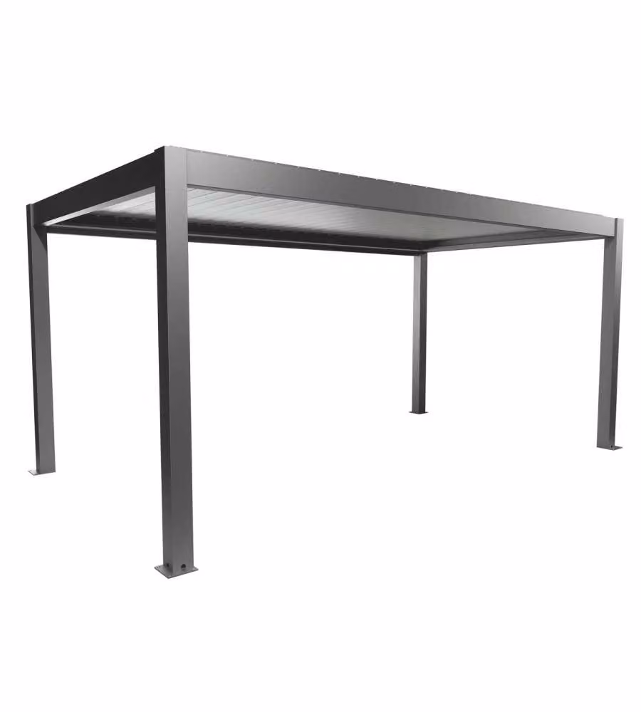 Biohort Pergola in Metallo Grigio Quarzo/Bianco 552,5x312x264 cm