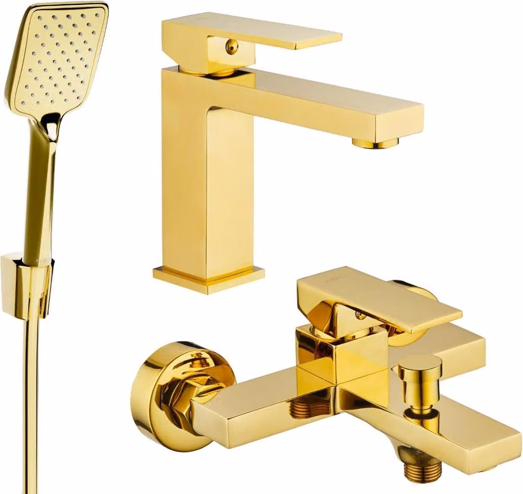 Mexen Uno R62 set da bagno, oro - 71403R62-50