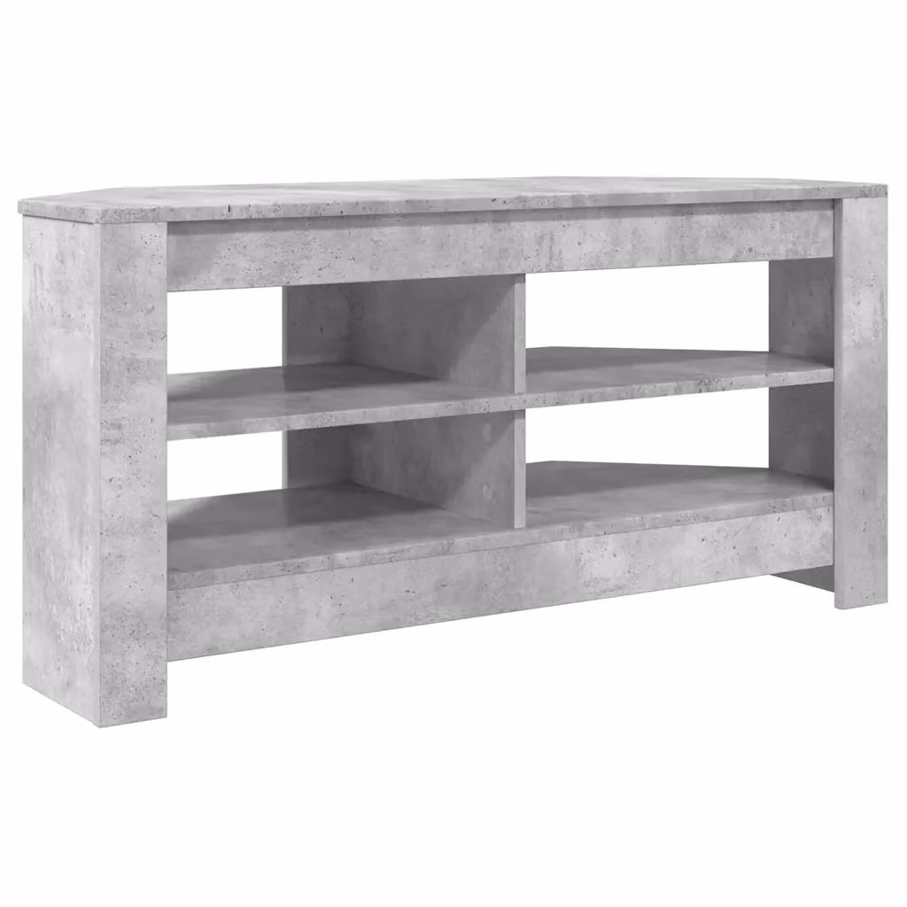 Mobile TV angolare vidaXL in stile moderno, credenza per soggiorno grigio cemento, L 102 x P 41 x H 50 cm – 2
