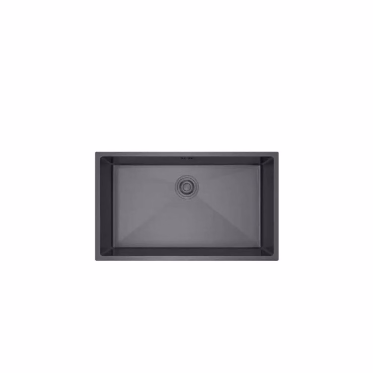 Lavello QLS SANTA in acciaio inox sottotop 74x44 cm + sifone grigio grafite 11222