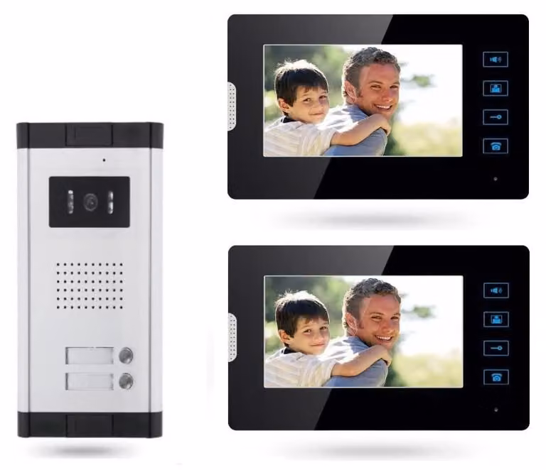 Kit videocitofono - Schermo a colori con visione notturna - Angolo di visione di 92 gradi - Interfono a 4 fili