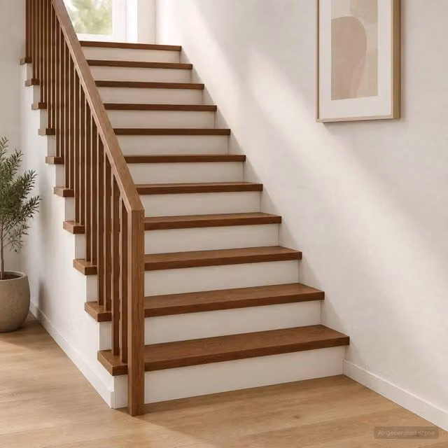 Set di 20 gradini per scale vidaXL in legno effetto quercia, colore marrone scuro, L: 80 cm, P: 25 cm, H: 2 cm – 1