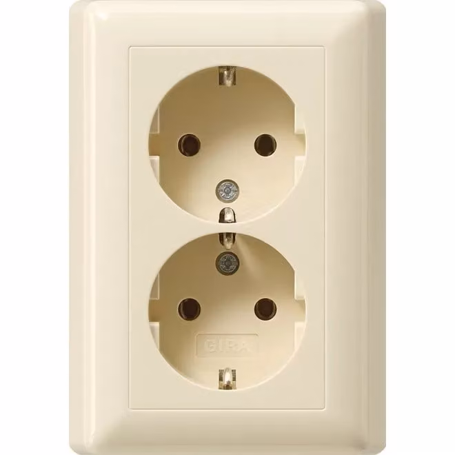 GIRA presa di corrente 2f cws glz standard 55 da incasso IP20 VP