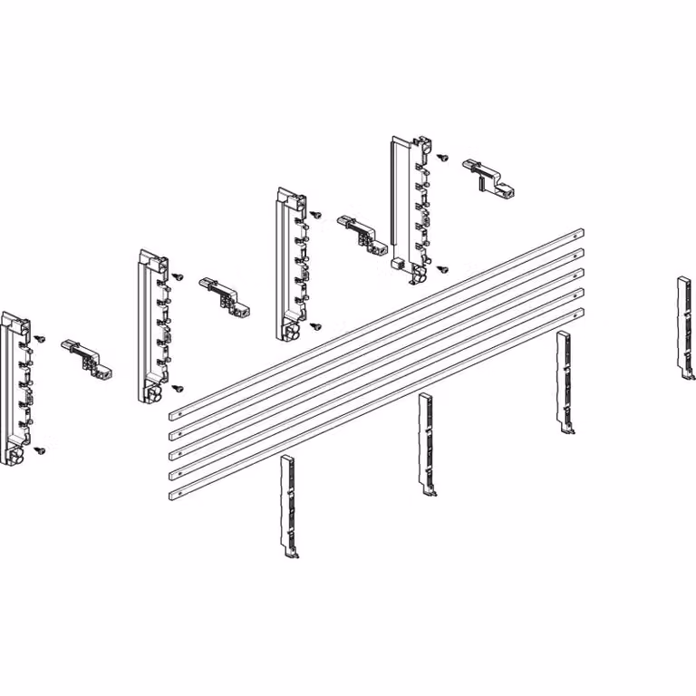 Modulo barra collettrice ABN a incasso 3FB/2RE 40 mm con CU 12x5 mm, a 5 poli, EBM 70 mm MTSC32515