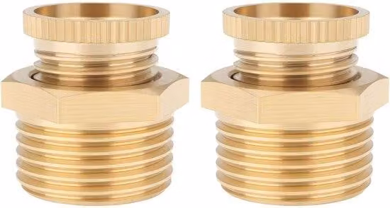 Valvola di scarico per compressori d'aria - 2 pezzi - Attacco PT3/8" - Resistente alla corrosione - Ottone - 16,5 mm
