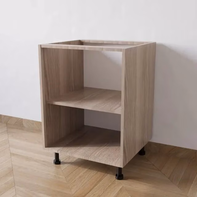 Base cucina Calandrelli in legno color olmo senza anta L 60 x P 55,5 x H 72 cm