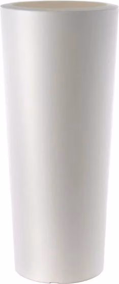 Vaso a Cono Alto Indoor e Outdoor Tera Schio Cono Chalk A110 cm in Plastica Bianco Gesso