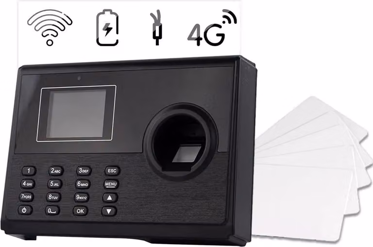 Dispositivo di registrazione dell'orario, multifunzionale, 4G TimeLok-400NWEPBI4G + 15 schede HD-RWC01