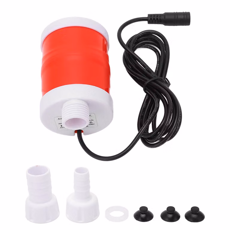 Pompa sommersibile, prevalenza 6 m, motore a corrente continua senza spazzole (12 V, 20 W), 700 l/h, silenziosa, per uso domestico