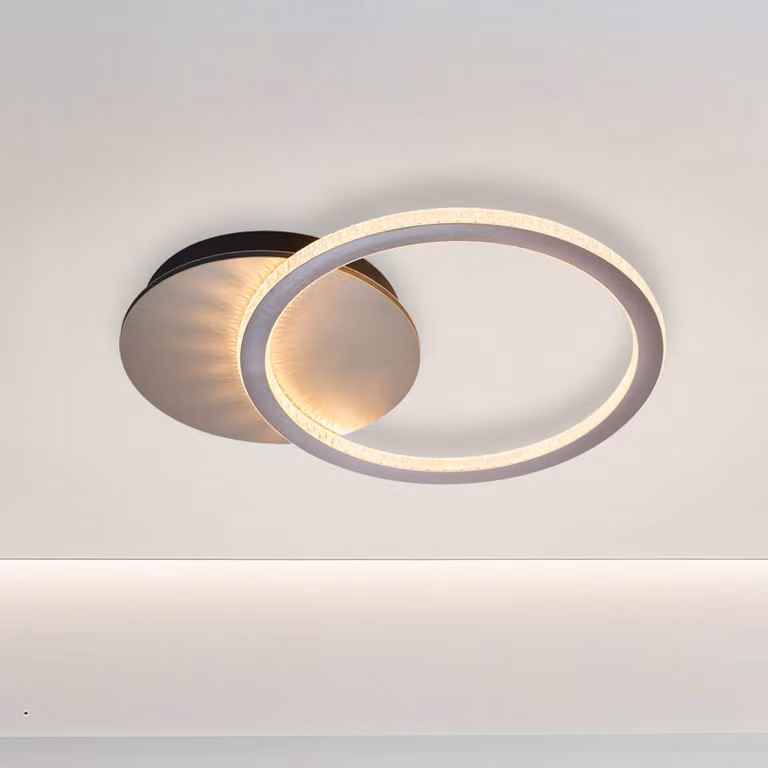 Searchlight Plafoniera soffitto Specs, dimmerabile, Crema / Ambra, Soggiorno / Sala da pranzo, Metallo, Moderno, Plafoniera