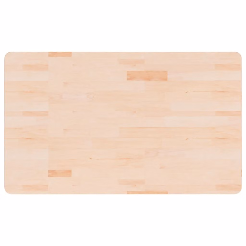 Piano Bagno 100x60x2,5 cm in Legno Massello Non Trattato