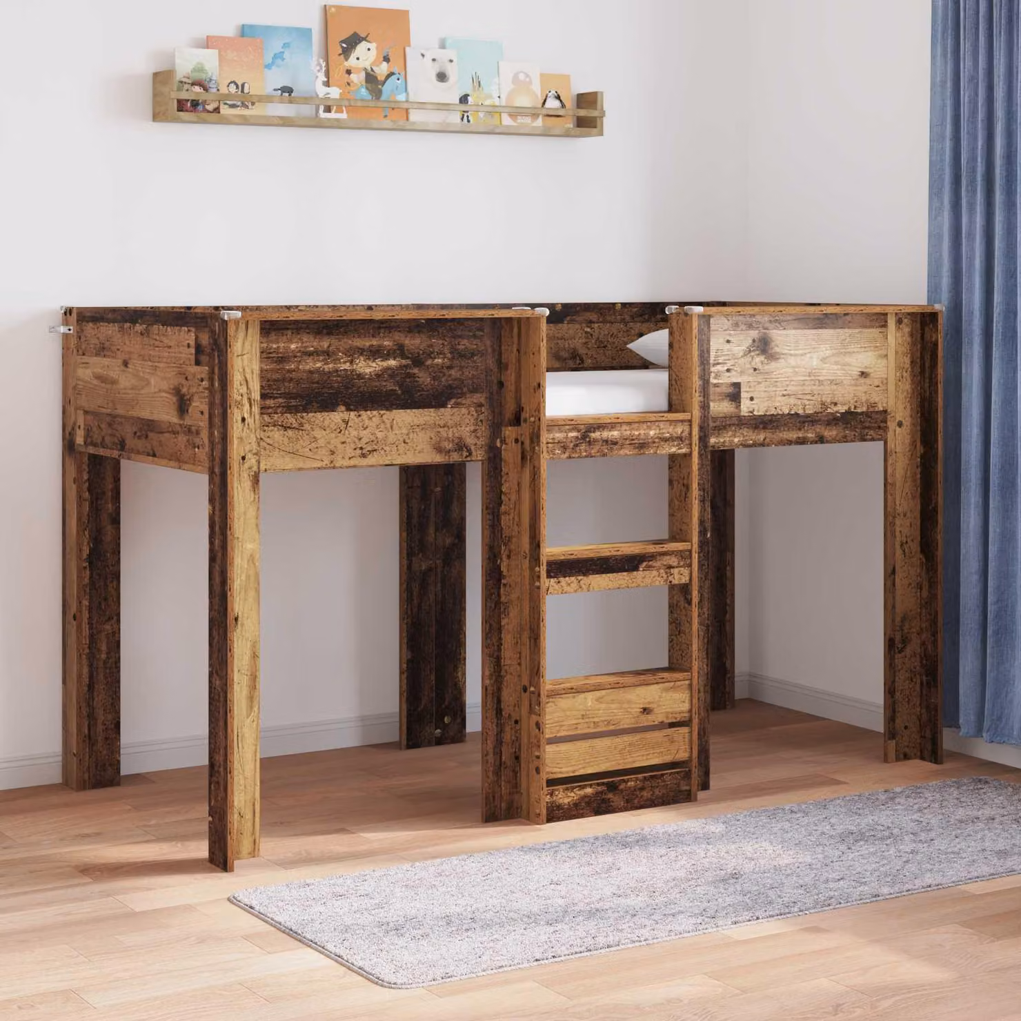 Maison Exclusive - Letto a castello per bambini in legno riciclato 75 x 190 cm Materiale legnoso