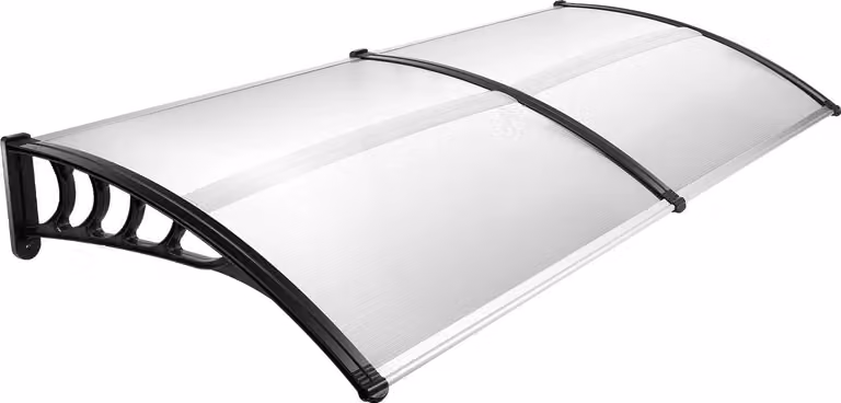 Tettoia per porta, copertura ad arco resistente alle intemperie, protezione UV, come da immagine, 2 X 0,9 M