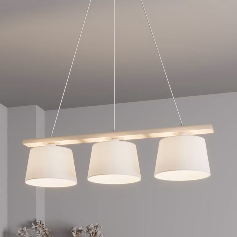 Lampada a sospensione Sweden Lamkur, dimmerabile, Soggiorno / Sala da pranzo, Tessuto / Stoffa / Seta, Lampada a sospensione