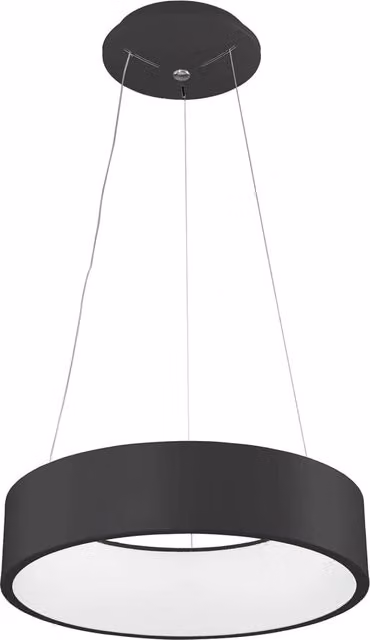 Lampada a sospensione LED Italux Chiara nera con luce bianca calda, diametro: 45,5 cm