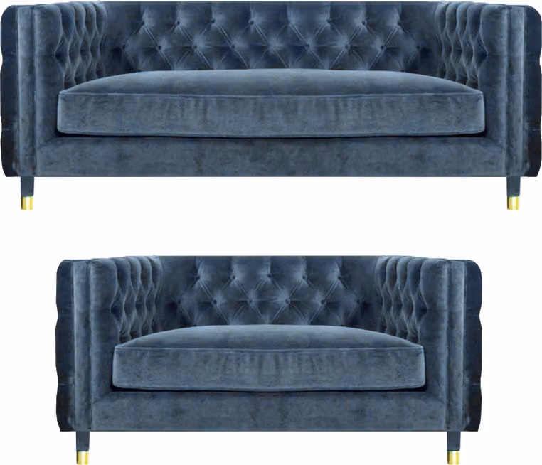Wohnzimmer Komplett Designer Sofas Textil Sessel Chestefield Sofagarnitur