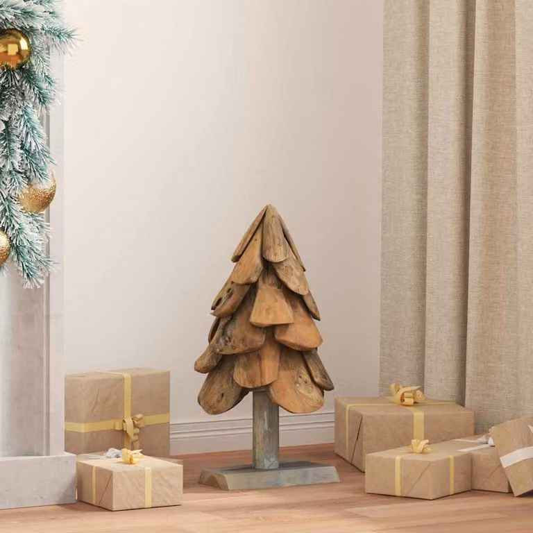 Maison Exclusive - Albero di Natale marrone, 61 cm, in legno massello di teak