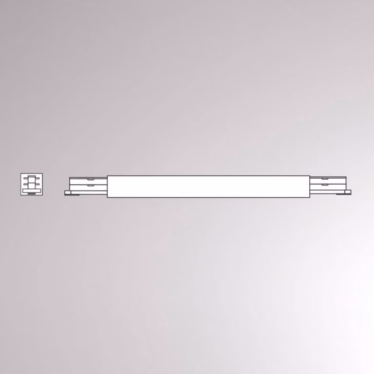 Molto Luce Alimentazione centrale Volare, sistema binario bifase, nero, 30 cm Volare Mitteleinspeisung, Nero, Metallo, Sistema a binario
