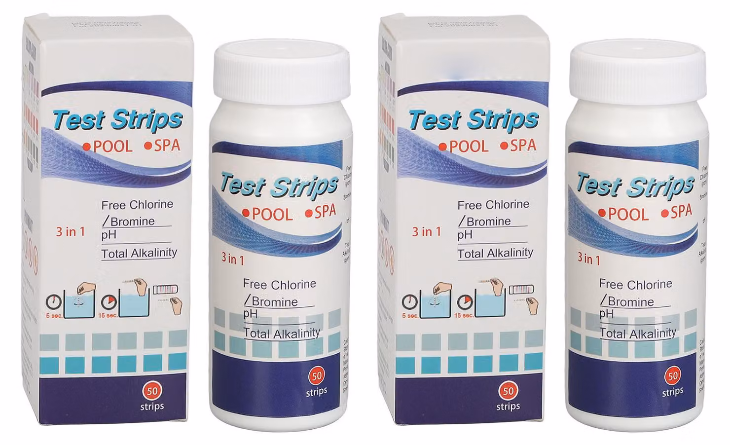 100 pezzi di carta reattiva per il test del pH, strisce reattive con risultati precisi e 2 flaconi per la conservazione
