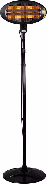 Stufa elettrica Wintem da interno ed esterno da 2000W in metallo nero