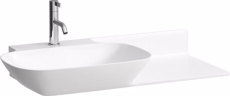 LAUFEN INO lavabo, 1 trou pour robinet, sans trop-plein, tablette céramique à droite, 900x450mm, H8133027571111, H8133027571111