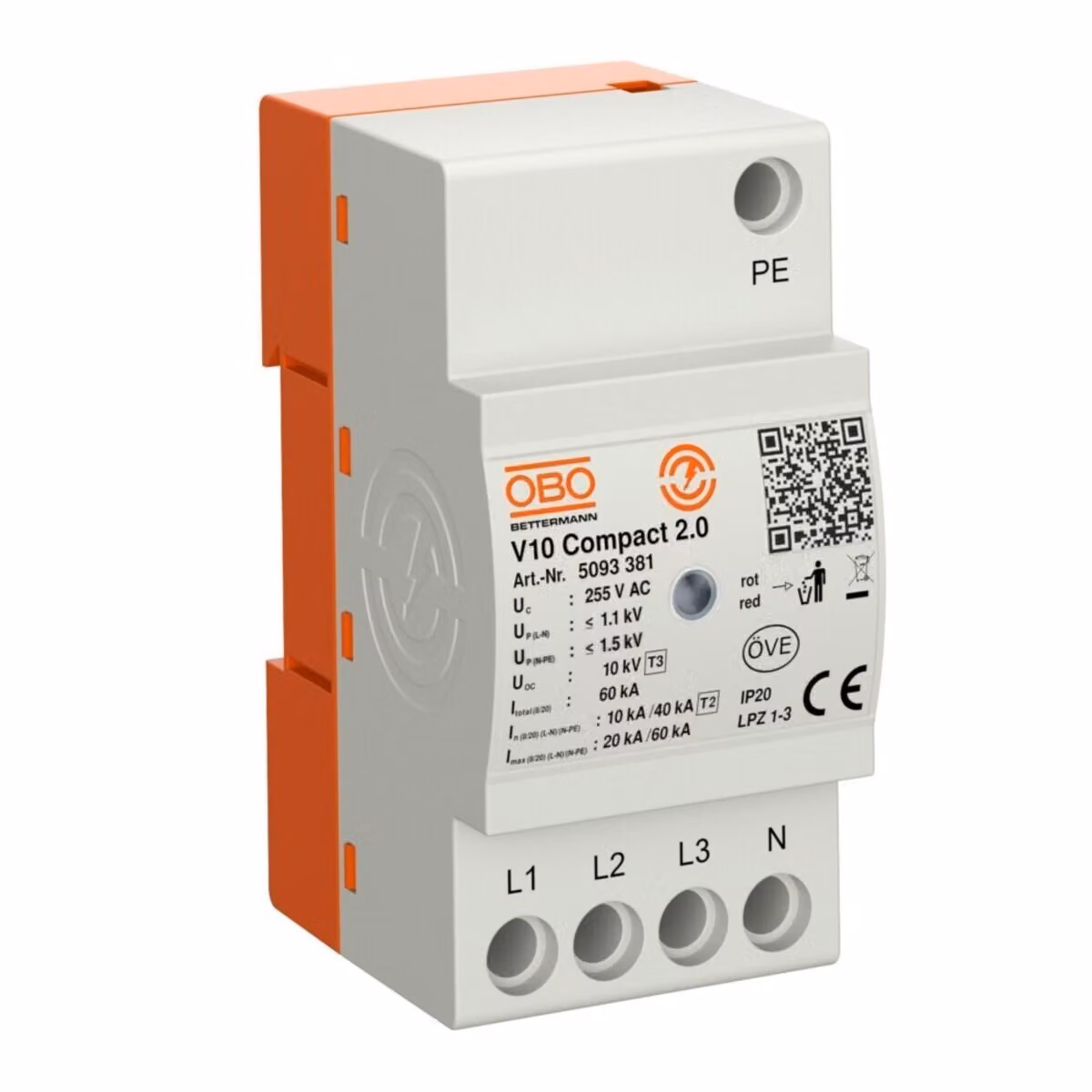 OBO OBO V10 Compact2.0 Protezione da sovratensione 5093381 (5093381)
