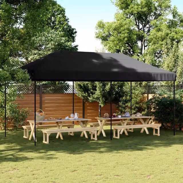 Tenda da Festa Pieghevole Pop-Up VIDAXL Nero L/P/H: 580 x 292 x 315 cm