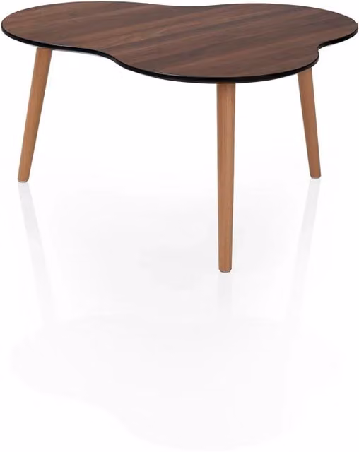 Tavolino ORLANDO AQA DESIGN in MDF e metallo, disponibile nei colori nero e marrone