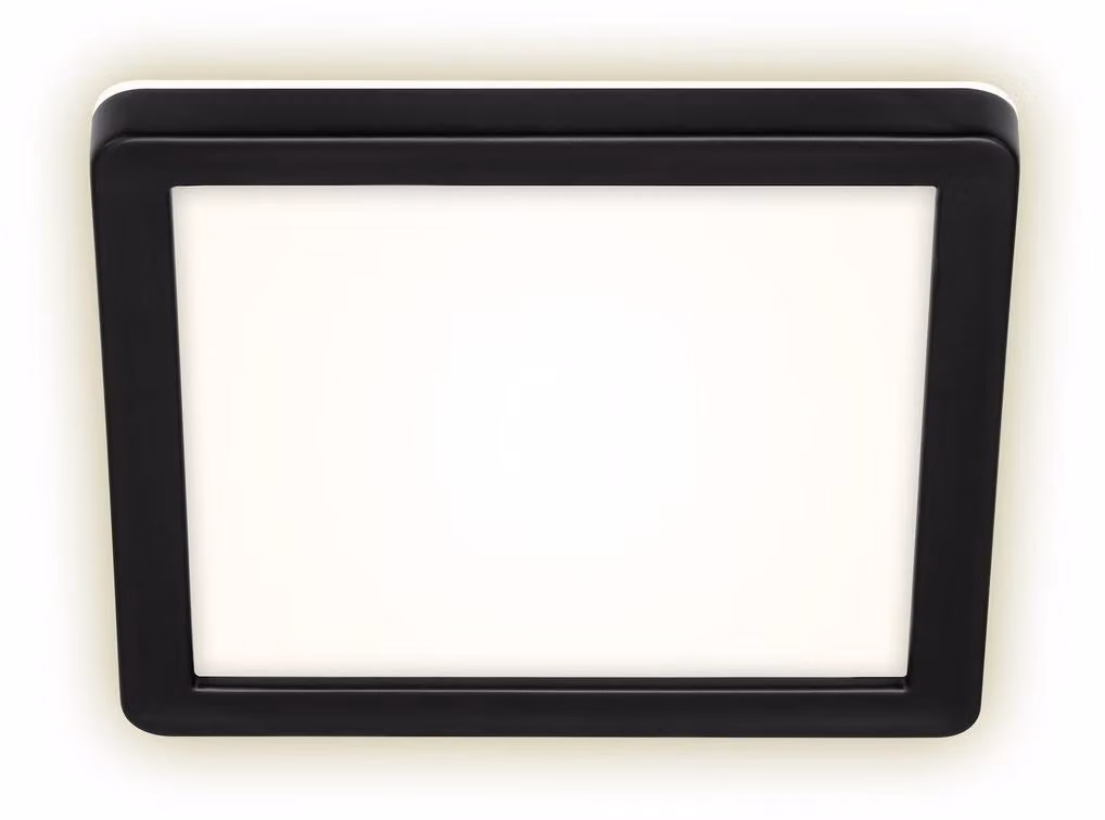 BRILONER FRANKFURT Lampada da parete per esterni a LED, IP44 Protezione dagli spruzzi d'acqua, effetto retroilluminato, luce bianca neutra, nero, 19 x 19 x 2,8 cm