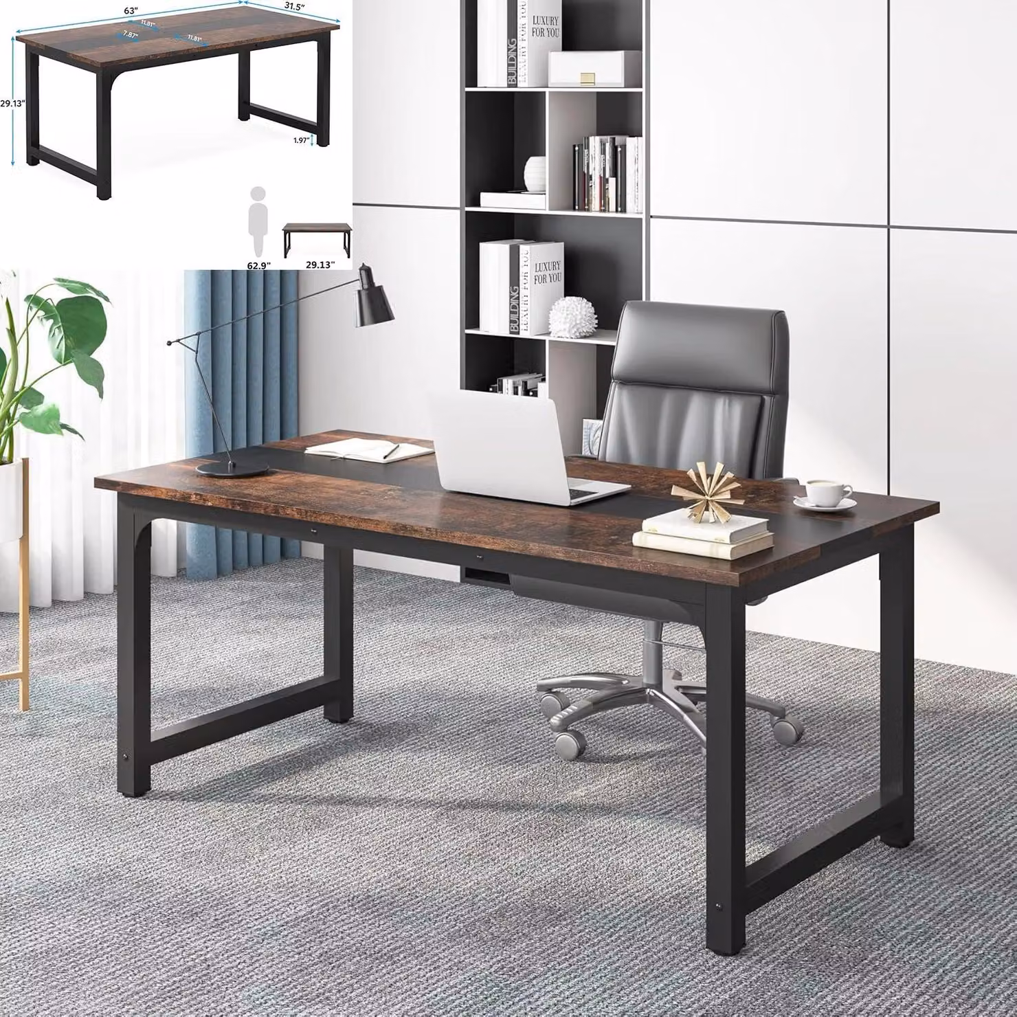 Scrivania - Tavolo da lavoro - Postazione di lavoro - Scrivania per computer - Scrivania - Ampia superficie di lavoro 160x70 cm