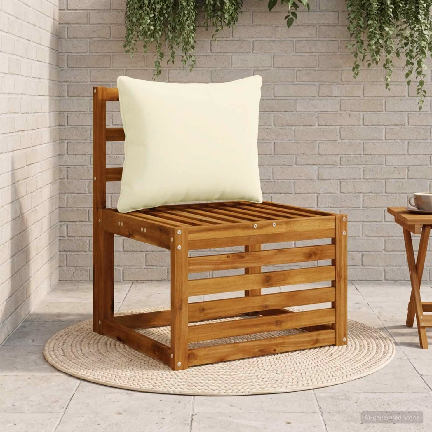Cuscino per schiena vidaXL PUTTEN in poliestere, colore beige