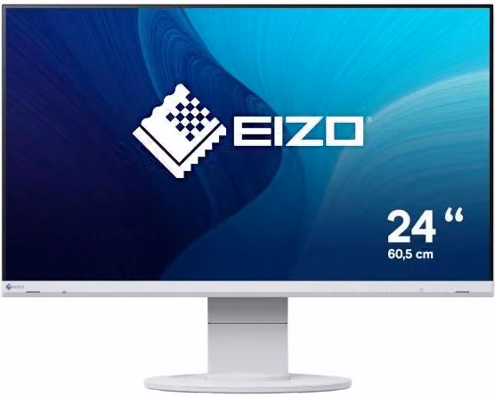 EIZO MONITOR 23,8 LED IPS 16:9 FHD 5MS 250 CDM, DVI/DP/HDMI, PIVOT, MULTIMEDIALE, FLEX EV2460 BIANCO