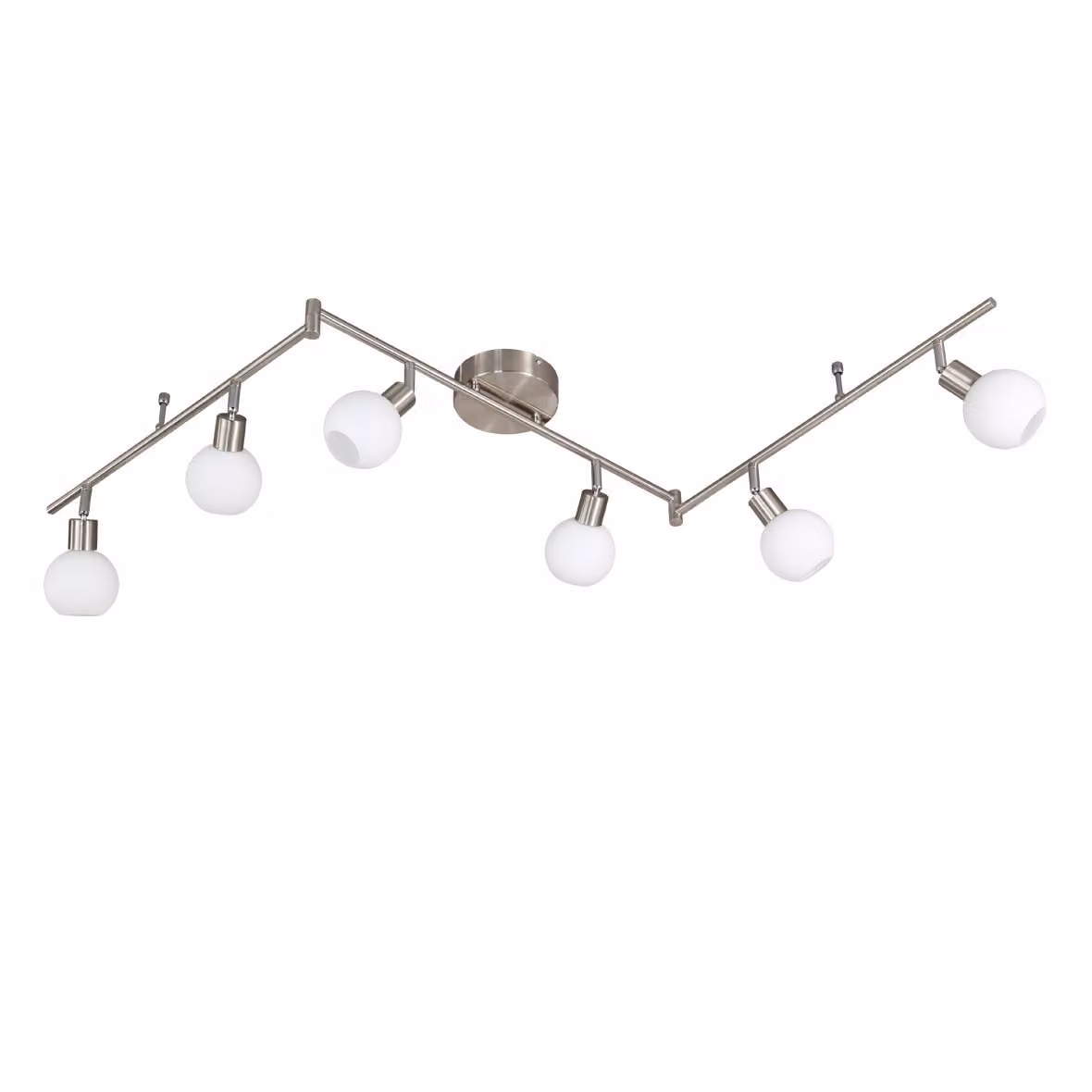 Plafoniera a LED con faretti orientabili a sfera in vetro NOIS