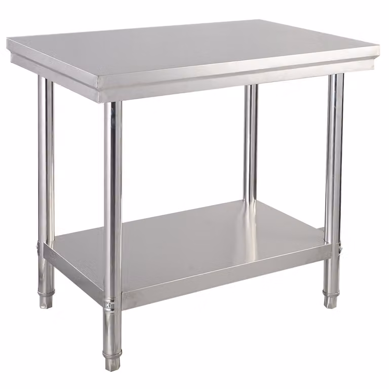 Tavolo da lavoro multifunzione in acciaio Costway Argento L: 91,5 cm, P: 61 cm, H: 90 cm