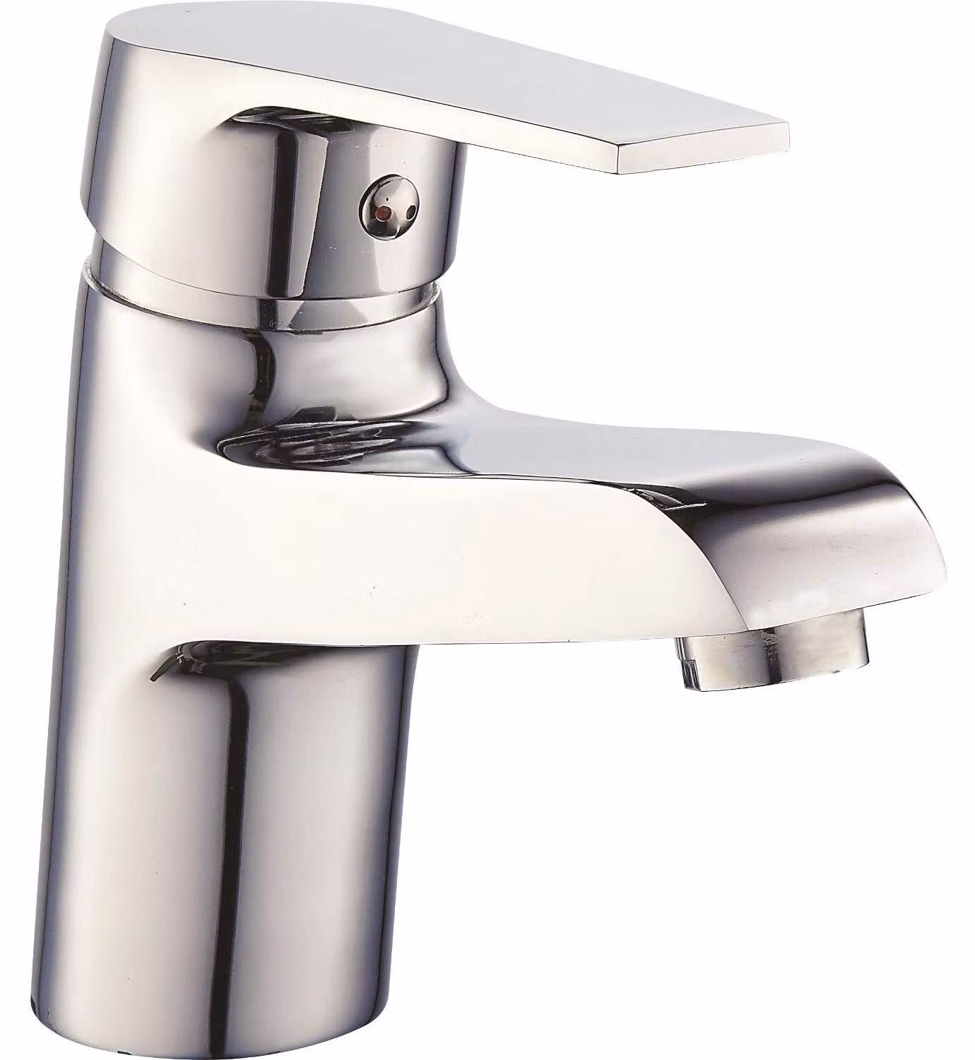 Miscelatore monocomando per lavabo, finitura cromata, in ottone, serie Sette