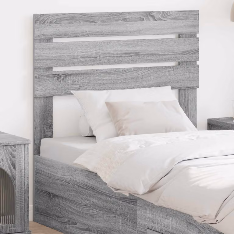 Testiera per letto moderna vidaXL in legno ingegnerizzato grigio opaco