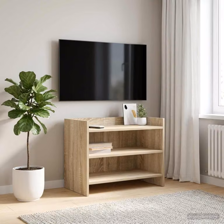 Mobile TV vidaXL in legno ingegnerizzato Rovere Sonoma, L/P/H: 60 x 33 x 47 cm