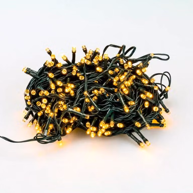 Catena luminosa a LED con 240 lampadine bianco caldo, lunghezza 150 cm, per uso interno