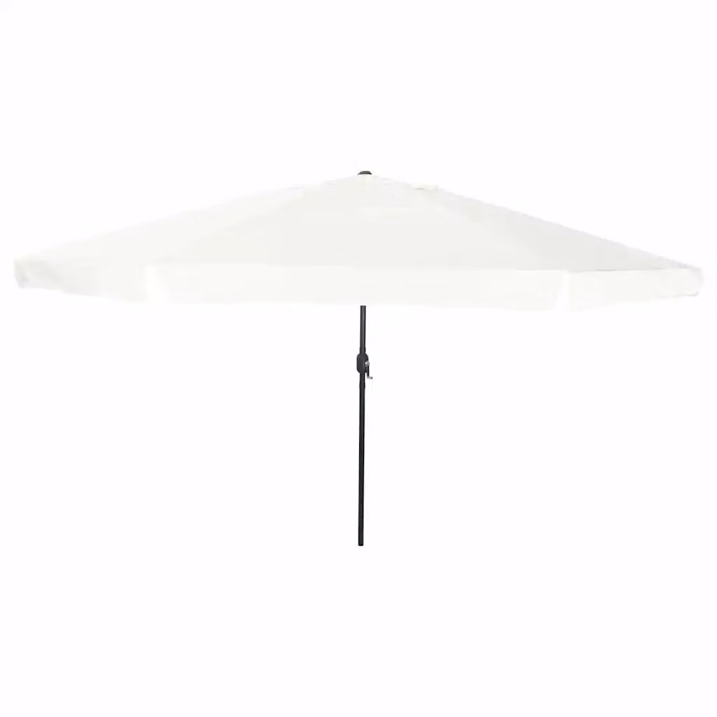 Ombrello da giardino vidaXL color sabbia con struttura in acciaio e copertura in poliestere L/P/H: 394 x 394 x 248 cm