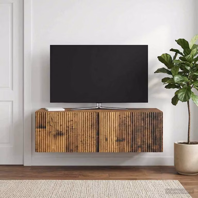 Mobile Porta TV da Muro vidaXL in Legno Antico Marrone L 98 cm, P 41 cm, H 30 cm