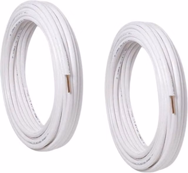 Set di tubi in rame SMISOL per condizionamento e climatizzazione, misure 1/4 e 3/8, lunghezza 15+15 metri, compatibili con gas R407, R410 e R32