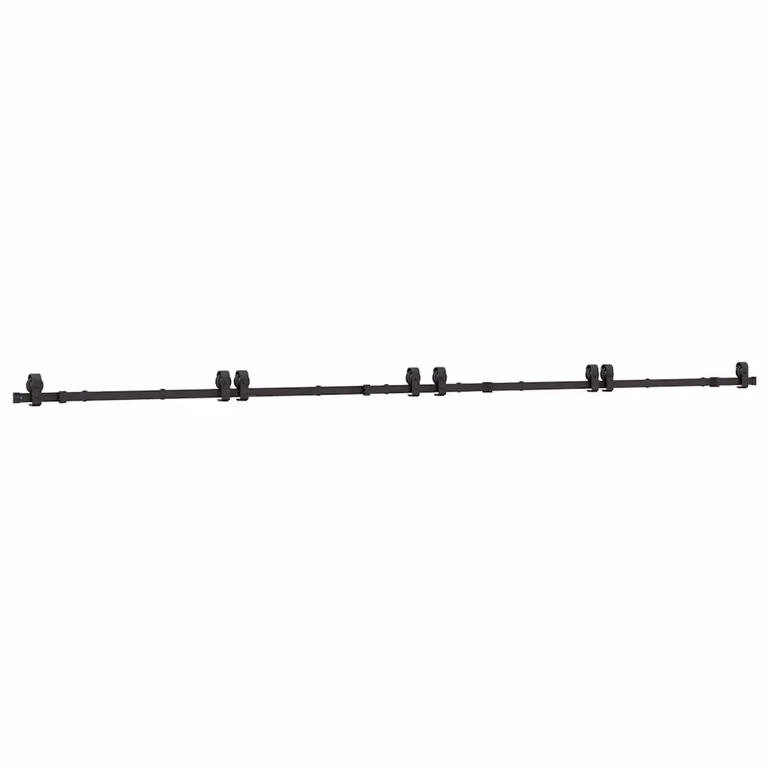 Kit di Binari per Porte Scorrevoli vidaXL in Acciaio Nero Opaco 400 cm