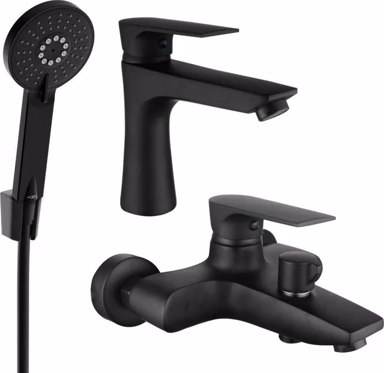 Mexen Axel R40 set da bagno, nero - 73803R40-70