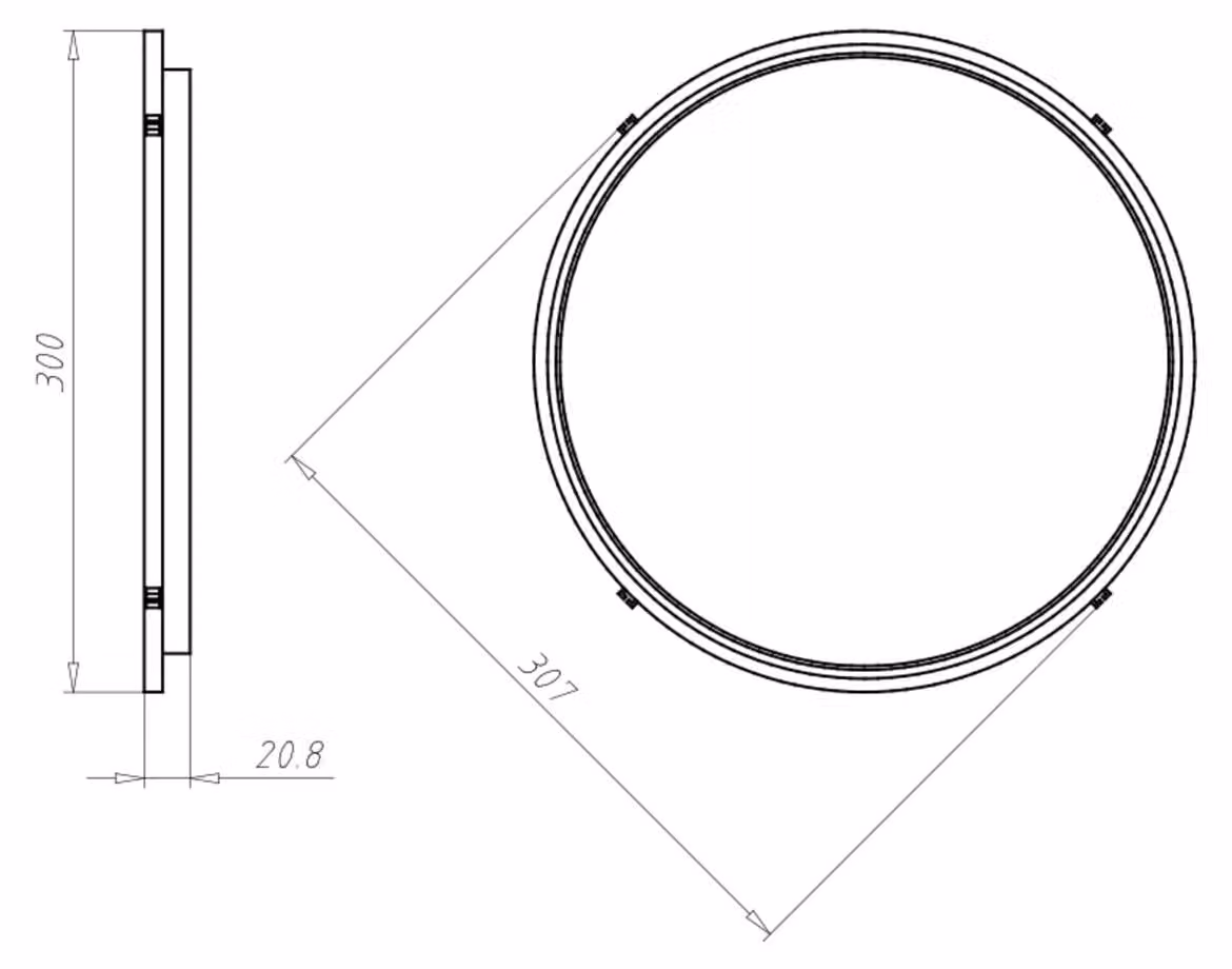 KAIS Scatola da incasso Halox 250 1283-11 Parte frontale per uscita a soffitto con rivestimento in fibra minerale