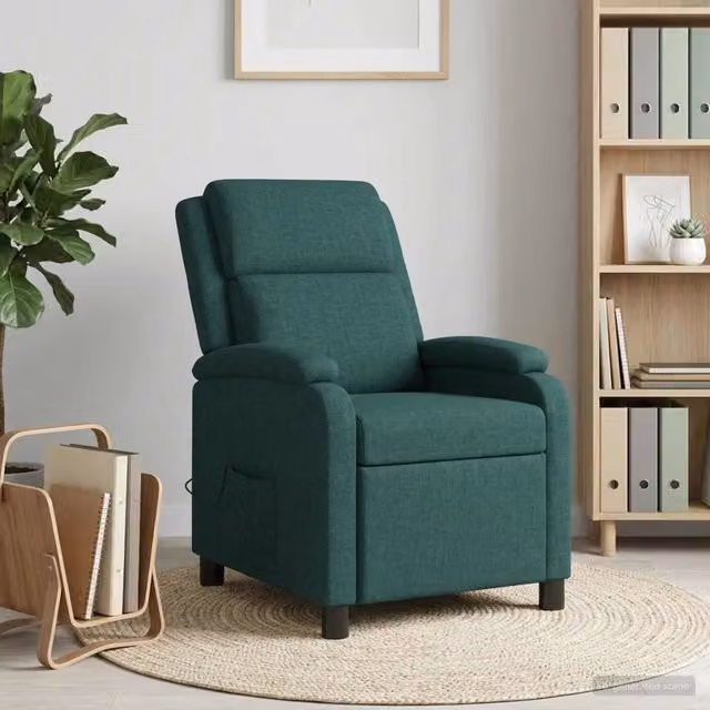 Divano Sedia-Poltrona Massaggiante Verde Scuro Tessuto 630949