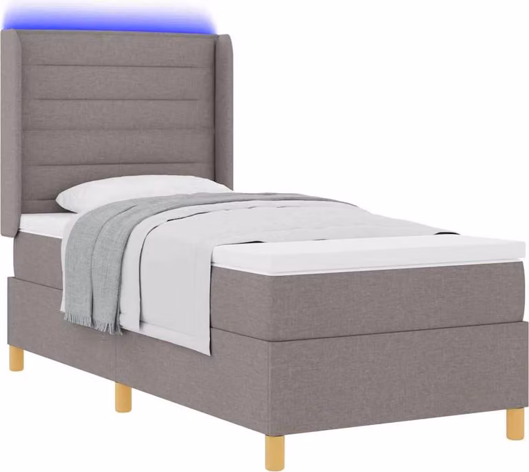 Letto a molle con strisce LED Talpa 100 x 200 cm Tessuto