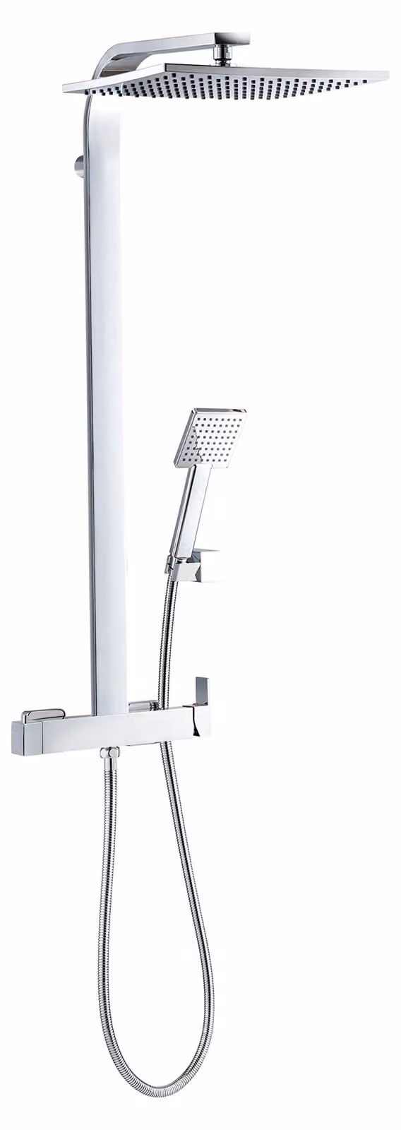 Set doccia Palermo Touch, un getto, cromato, soffione quadrato 30x30 cm