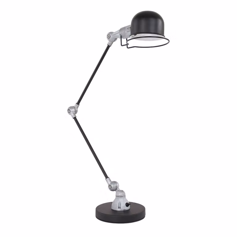 Lampada da tavolo - nero - Davin -  plastica metallo - lampada da scrivania - E14 - 7655ZW - Mexlite