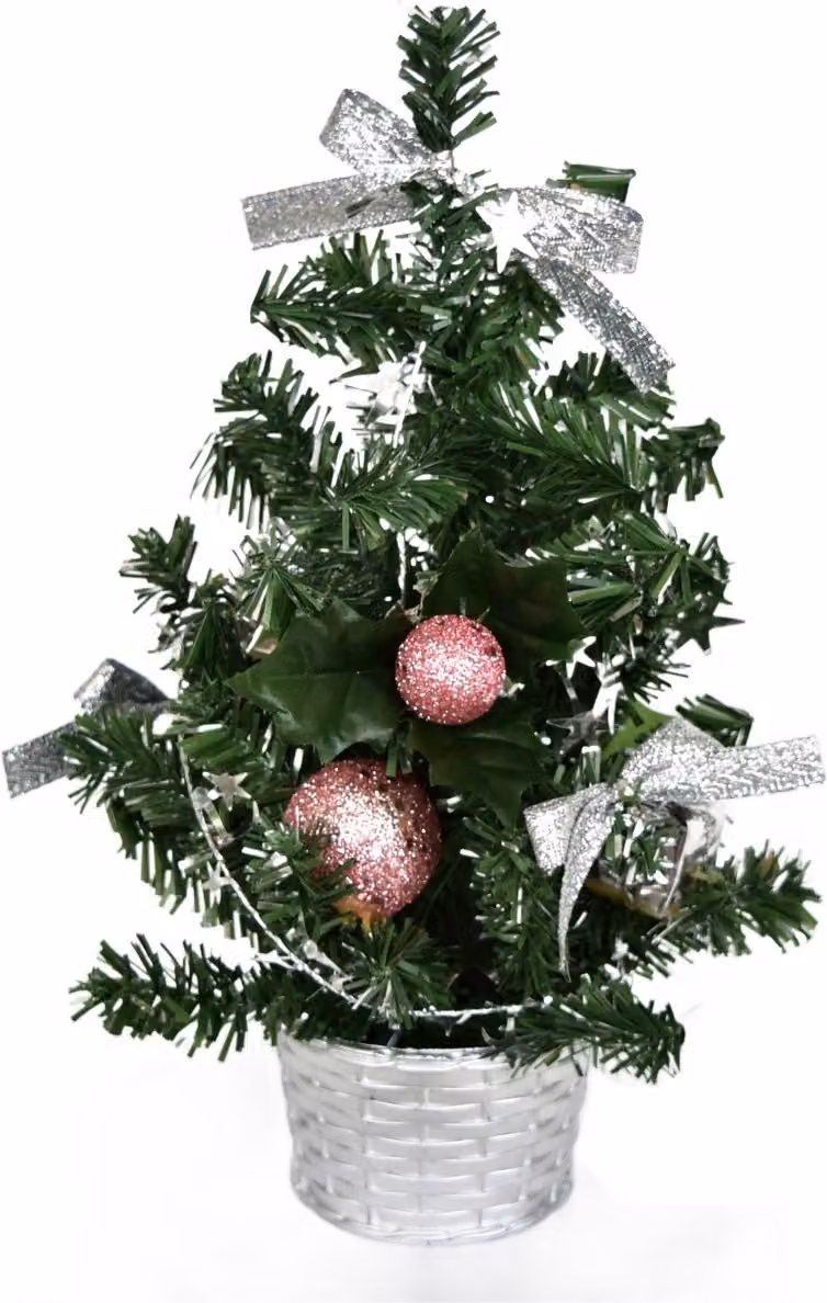 Albero decorato con rosa 25 cm